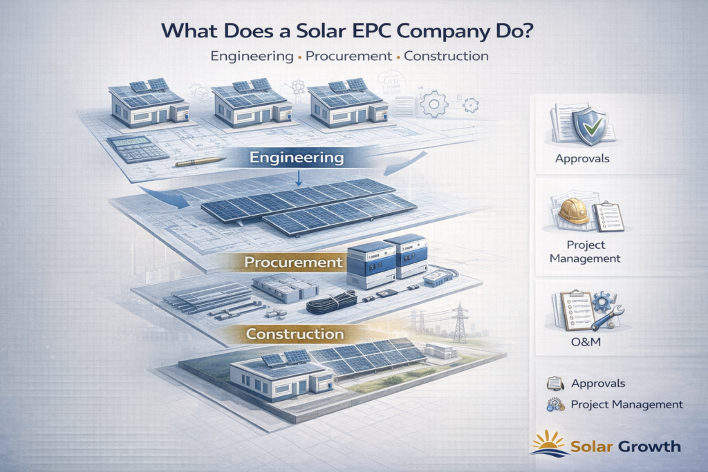 solar epc company managing commercial solar project