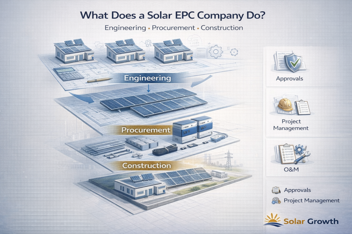 solar epc company managing commercial solar project