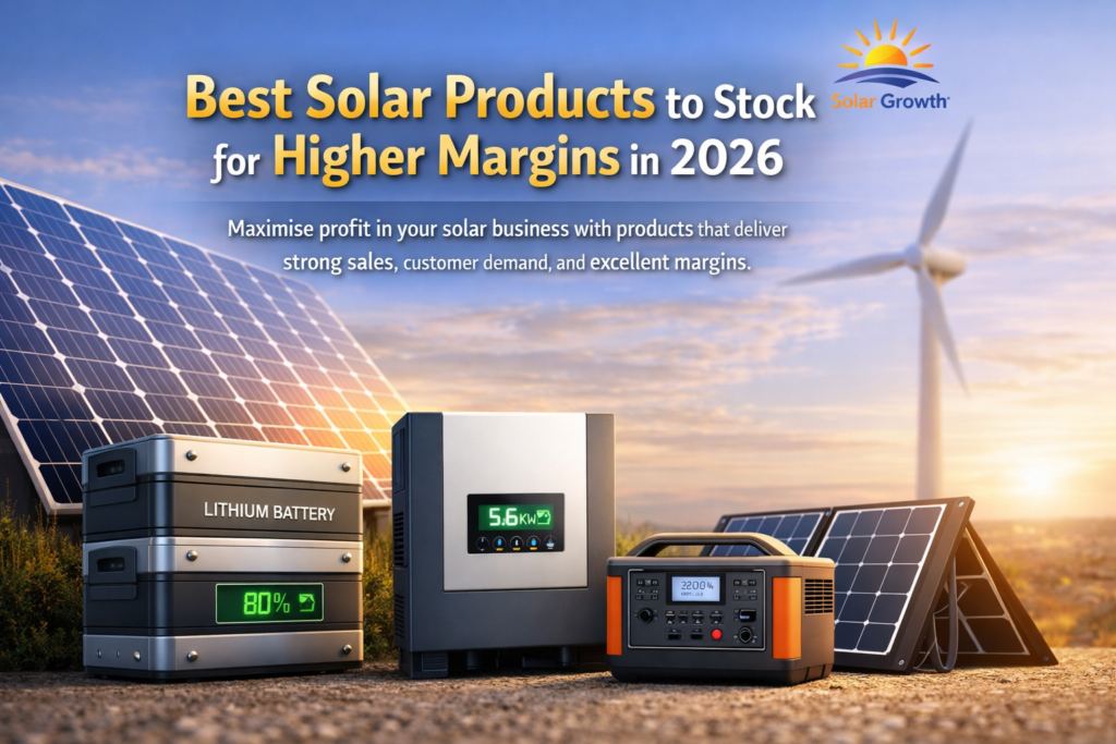 High margin solar products for retailers including batteries inverters and solar accessories in India