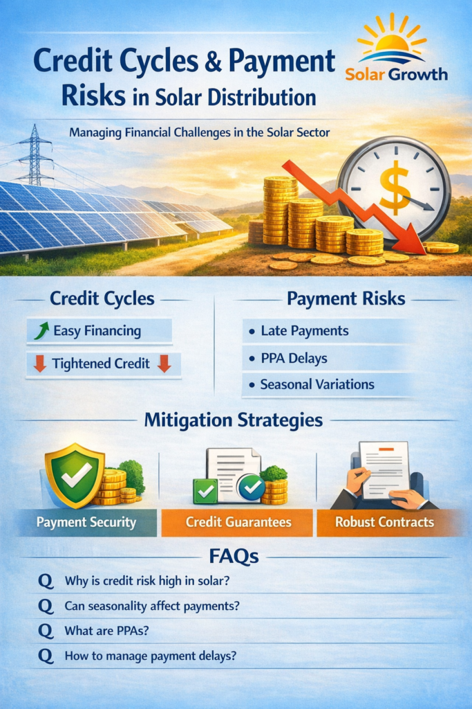 Credit cycles and payment risks in solar distribution showing financial delays and cash flow challenges in India