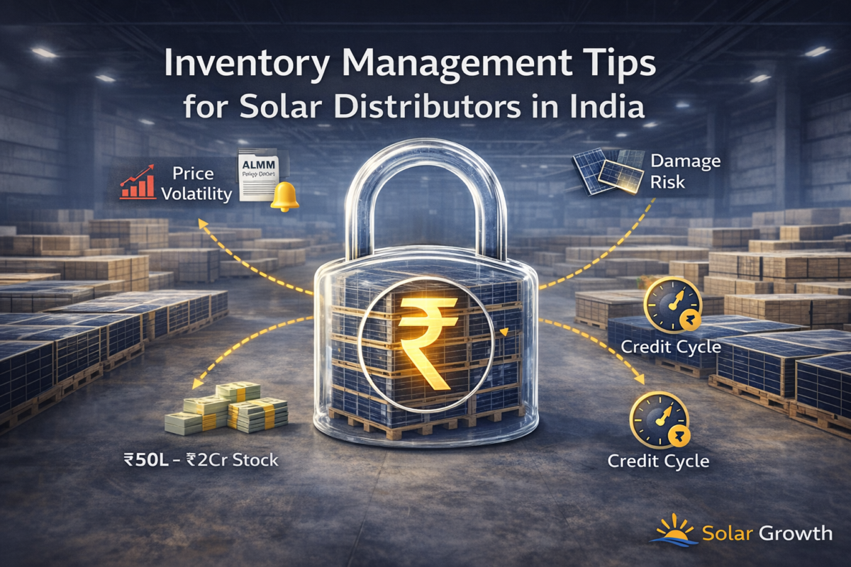inventory management for solar distributors in india warehouse stock
