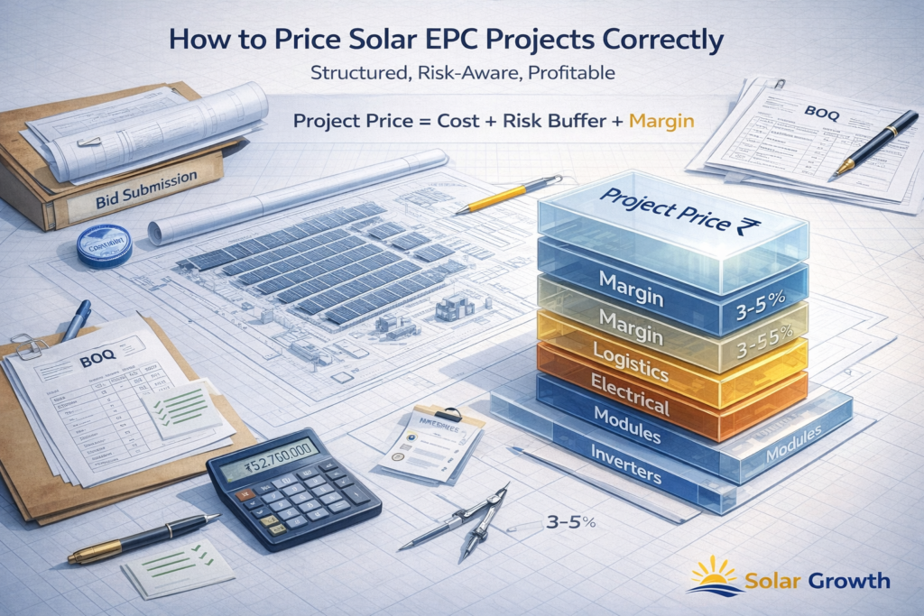 solar epc project pricing calculation india