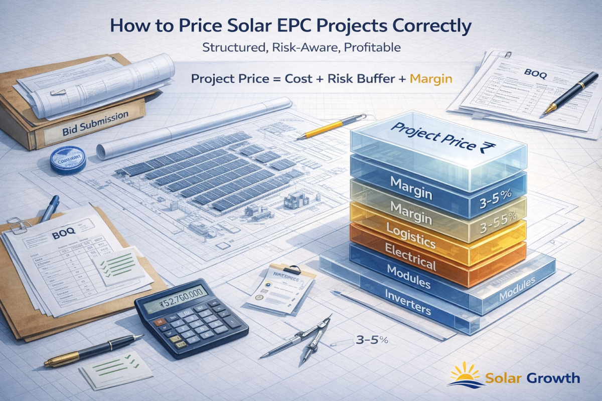 solar epc project pricing calculation india
