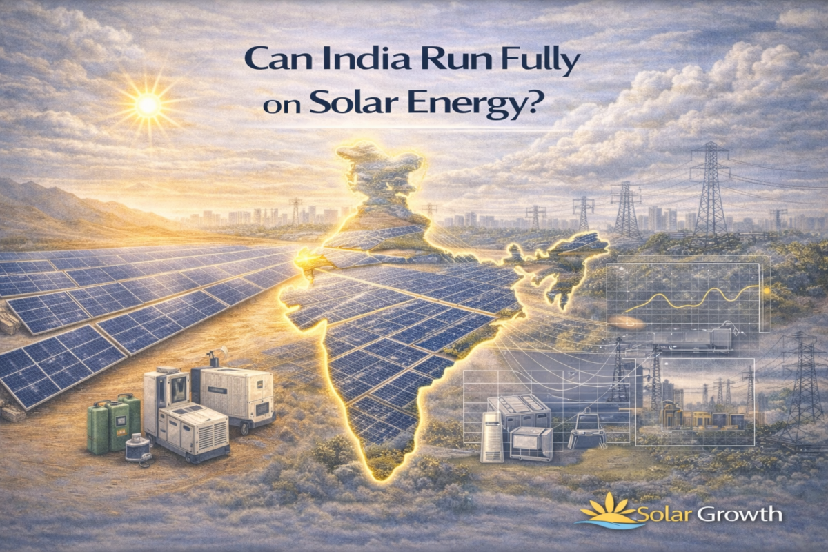 can india run fully on solar energy solar power plants and grid india