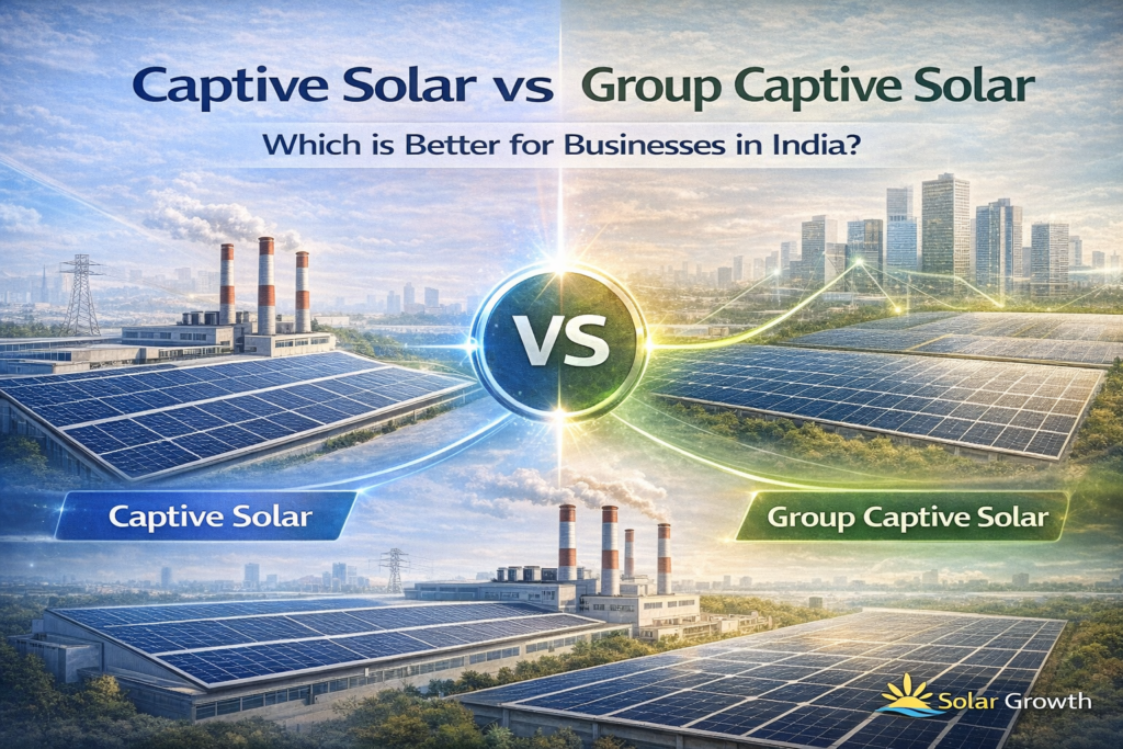 captive vs group captive solar power plant model in india